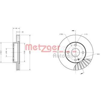 Jeu de 2 disques de frein avant METZGER