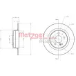 Jeu de 2 disques de frein arrière METZGER 6110209 - Visuel 1