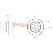 Jeu de 2 disques de frein avant METZGER 6110214 - Visuel 3