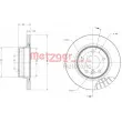 Jeu de 2 disques de frein arrière METZGER 6110215 - Visuel 1