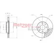 Jeu de 2 disques de frein avant METZGER 6110216 - Visuel 3