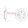 Jeu de 2 disques de frein avant METZGER 6110219 - Visuel 3
