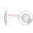 Jeu de 2 disques de frein avant METZGER 6110230 - Visuel 3