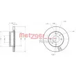 Jeu de 2 disques de frein avant METZGER 6110237 - Visuel 1