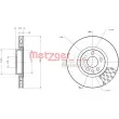 Jeu de 2 disques de frein avant METZGER 6110239 - Visuel 3