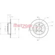 Jeu de 2 disques de frein avant METZGER 6110243 - Visuel 1