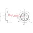 Jeu de 2 disques de frein arrière METZGER 6110244 - Visuel 1