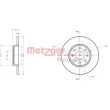 Jeu de 2 disques de frein avant METZGER 6110246 - Visuel 3