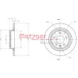 Jeu de 2 disques de frein arrière METZGER 6110247 - Visuel 3