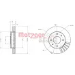 Jeu de 2 disques de frein avant METZGER 6110248 - Visuel 3