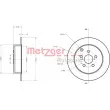 Jeu de 2 disques de frein arrière METZGER 6110258 - Visuel 3