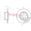 Jeu de 2 disques de frein avant METZGER 6110260 - Visuel 1