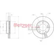Jeu de 2 disques de frein avant METZGER 6110271 - Visuel 1