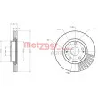 Jeu de 2 disques de frein avant METZGER 6110276 - Visuel 3