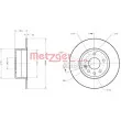 Jeu de 2 disques de frein arrière METZGER 6110289 - Visuel 1