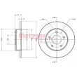 Jeu de 2 disques de frein arrière METZGER 6110300 - Visuel 3