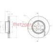 Jeu de 2 disques de frein avant METZGER 6110304 - Visuel 3
