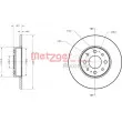 Jeu de 2 disques de frein arrière METZGER 6110307 - Visuel 1