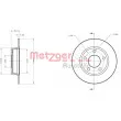 Jeu de 2 disques de frein arrière METZGER 6110308 - Visuel 1