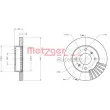 Jeu de 2 disques de frein avant METZGER 6110312 - Visuel 3