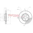 Jeu de 2 disques de frein avant METZGER 6110315 - Visuel 3