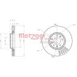 Jeu de 2 disques de frein avant METZGER 6110318 - Visuel 3