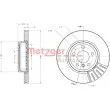 Jeu de 2 disques de frein avant METZGER 6110319 - Visuel 3
