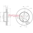 Jeu de 2 disques de frein avant METZGER 6110327 - Visuel 1