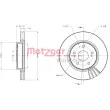 Jeu de 2 disques de frein avant METZGER 6110329 - Visuel 3