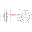Jeu de 2 disques de frein arrière METZGER 6110330 - Visuel 3