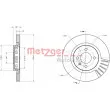 Jeu de 2 disques de frein avant METZGER 6110337 - Visuel 3