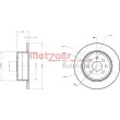 Jeu de 2 disques de frein arrière METZGER 6110339 - Visuel 3