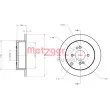 Jeu de 2 disques de frein arrière METZGER 6110343 - Visuel 3