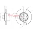 Jeu de 2 disques de frein avant METZGER 6110349 - Visuel 1
