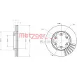 Jeu de 2 disques de frein avant METZGER 6110357 - Visuel 3