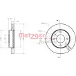 Jeu de 2 disques de frein avant METZGER 6110358 - Visuel 3