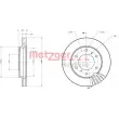 Jeu de 2 disques de frein avant METZGER 6110359 - Visuel 3