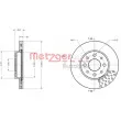 Jeu de 2 disques de frein avant METZGER 6110363 - Visuel 1
