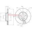 Jeu de 2 disques de frein avant METZGER 6110379 - Visuel 3