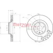 Jeu de 2 disques de frein avant METZGER 6110381 - Visuel 1