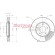Jeu de 2 disques de frein avant METZGER 6110382 - Visuel 3