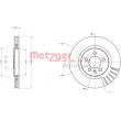 Jeu de 2 disques de frein avant METZGER 6110385 - Visuel 3