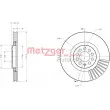 Jeu de 2 disques de frein avant METZGER 6110387 - Visuel 3
