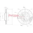 Jeu de 2 disques de frein avant METZGER 6110393 - Visuel 1