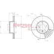 Jeu de 2 disques de frein avant METZGER 6110395 - Visuel 1