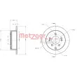 Jeu de 2 disques de frein arrière METZGER 6110396 - Visuel 1