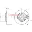 Jeu de 2 disques de frein avant METZGER 6110399 - Visuel 1