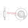 Jeu de 2 disques de frein avant METZGER 6110404 - Visuel 3