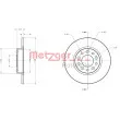 Jeu de 2 disques de frein arrière METZGER 6110413 - Visuel 3