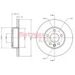 Jeu de 2 disques de frein avant METZGER 6110414 - Visuel 3